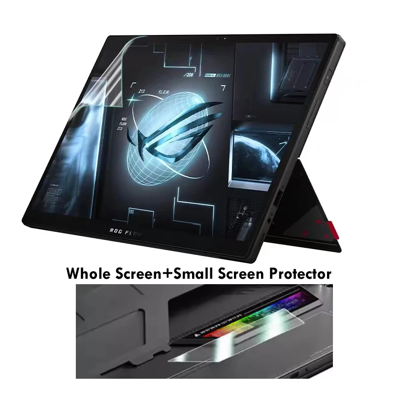 Pc Gaming Quotes - ป้องกันแสงสะท้อนทั้งหน้าจอ + ตัวป้องกันหน้าจอขนาดเล็กสำหรับเกม Asus ROG Flow