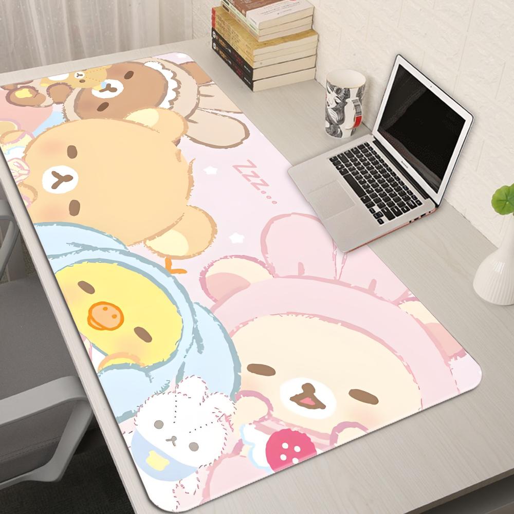 Rgb Mousepad - แผ่นรองเมาส์การ์ตูนสีชมพูขนาด XXL ลายอนิเมะน่ารัก สำหรับคีย์บอร์ด แล็ปท็อป เกมมิ่ง