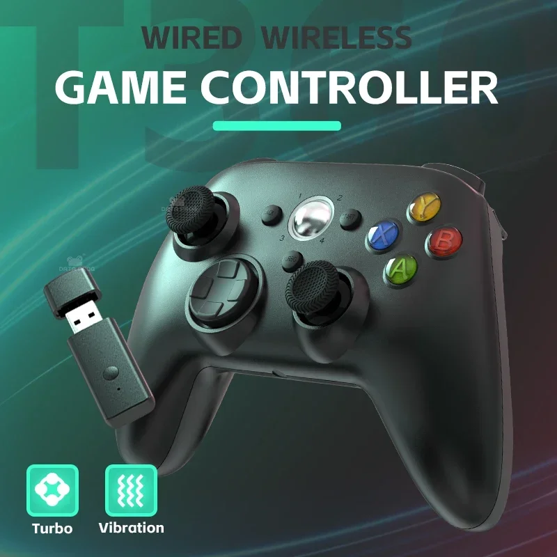 Pc Gaming Xbox Controller - DATA FROG ตัวควบคุมเกมไร้สายตามหลักสรีรศาสตร์แบบเทอร์โบเกมแพดแบบสั่นสะเทือนคู่สำหรับเอกซ์บอกซ์ 360 เอกซ์บอกซ์ 360
