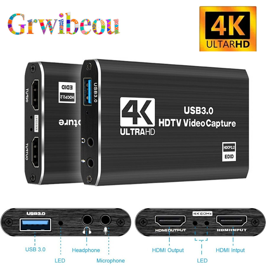 Sound Card Usb - การ์ดบันทึกวิดีโอ 4K USB 3.0 รองรับ HDMI
