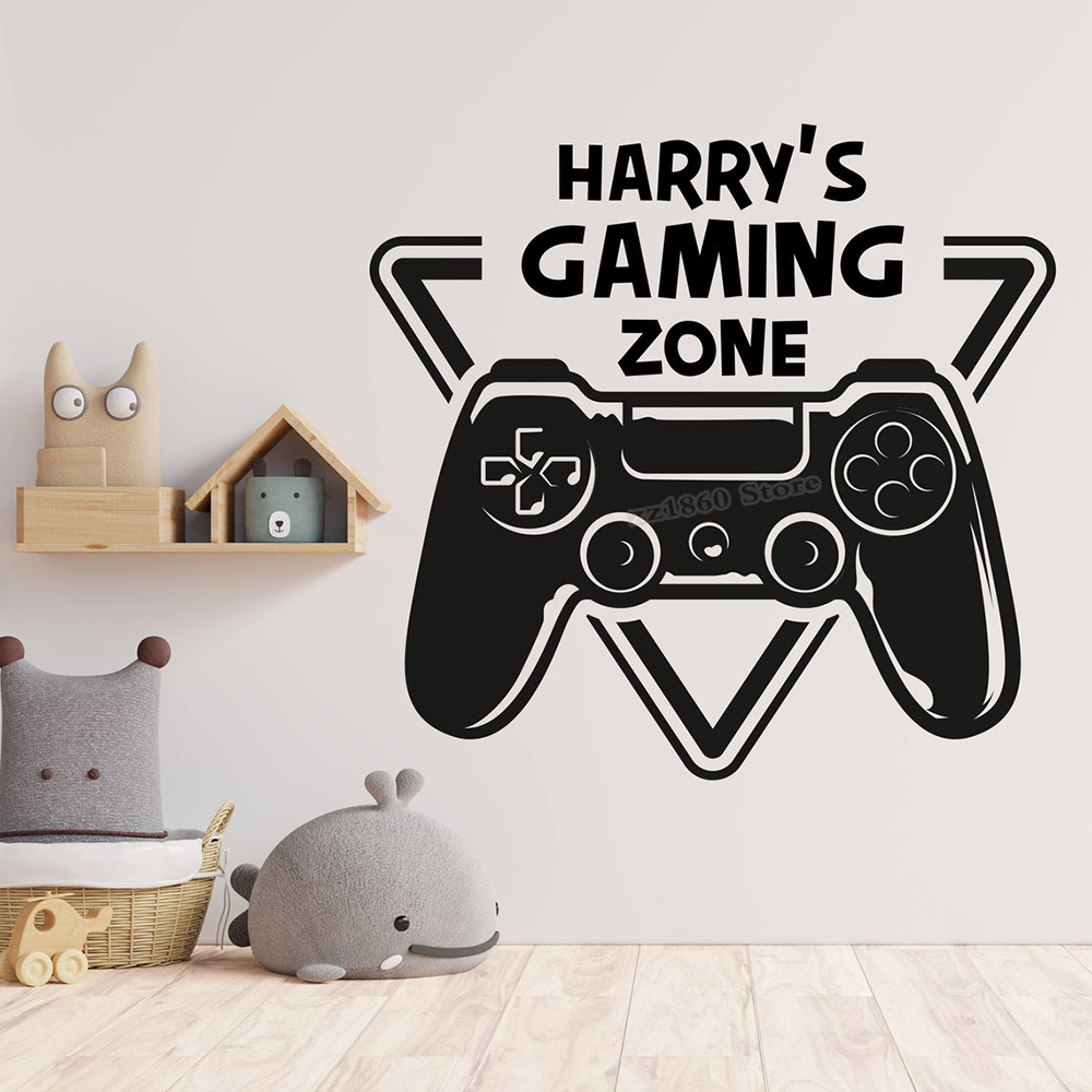 Pc Gaming Quotes - Custom ชื่อ Gaming Zone Wall Decal