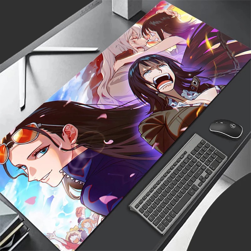 Pc Gaming Set - แผ่นรองเมาส์ลายอนิเมะสาวญี่ปุ่นสุดเซ็กซี่ สีม่วง สำหรับเกมเมอร์ แผ่นรองเมาส์น่ารัก ลาย O-one