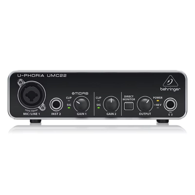 การ์ดเสียง Behringer UMC22 อิน - Sound Card Usb บทวิจารณ์และราคา