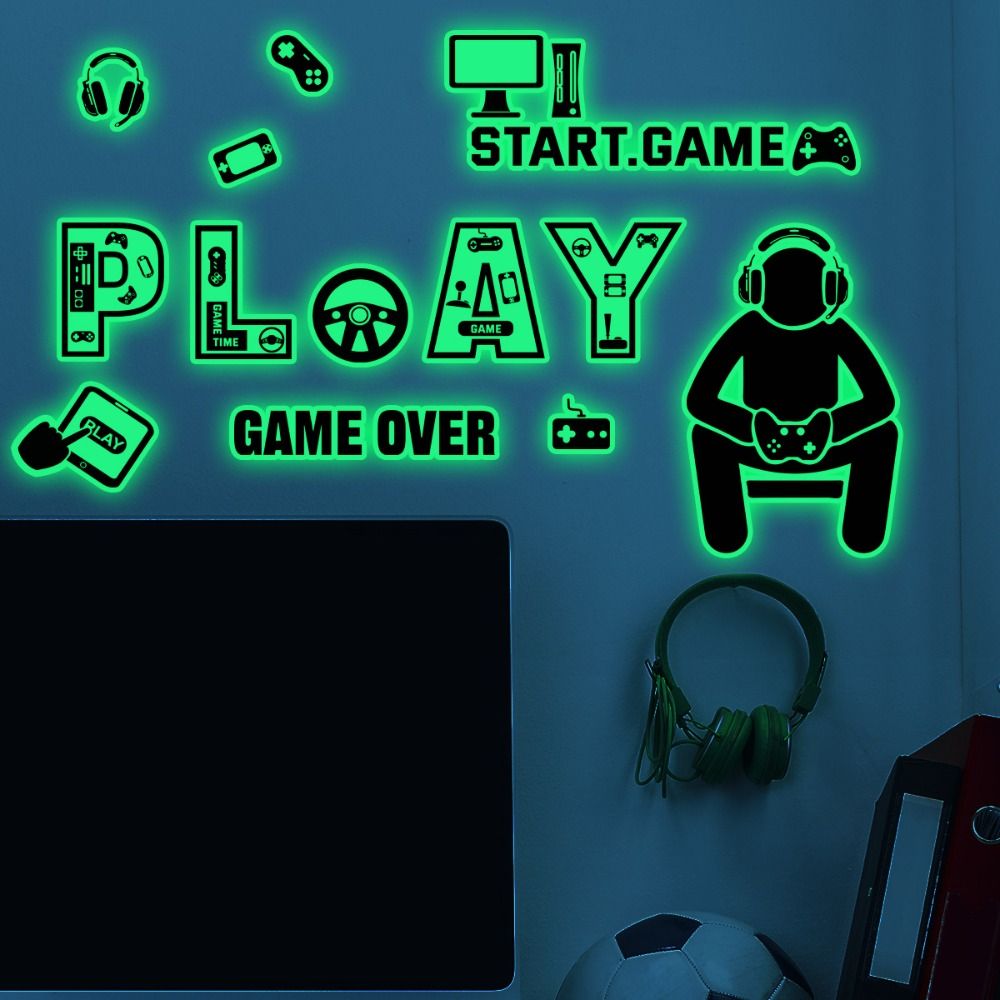 สติ๊กเกอร์ติดผนังเรืองแสงในที่ - Pc Gaming Quotes บทวิจารณ์และราคา