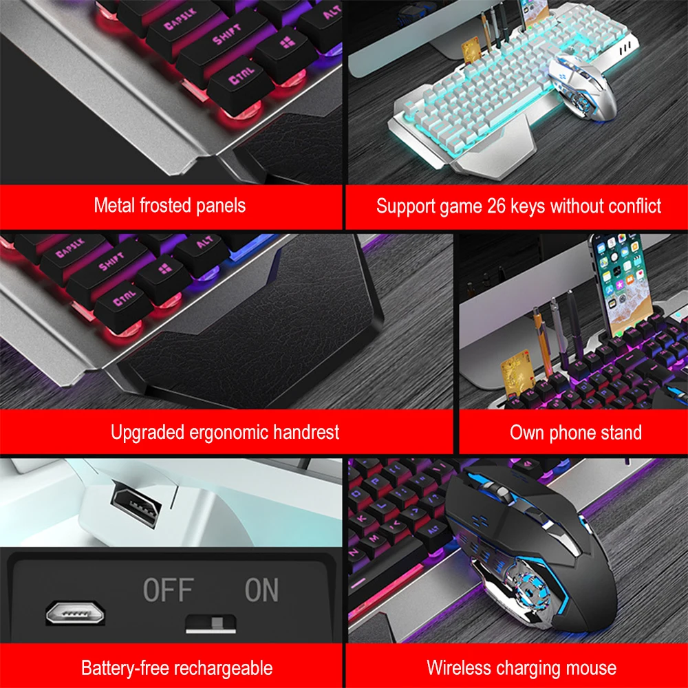 ชุดแป้นพิมพ์และเมาส์ไร้สาย2.4G - Pc Gaming Set บทวิจารณ์และราคา