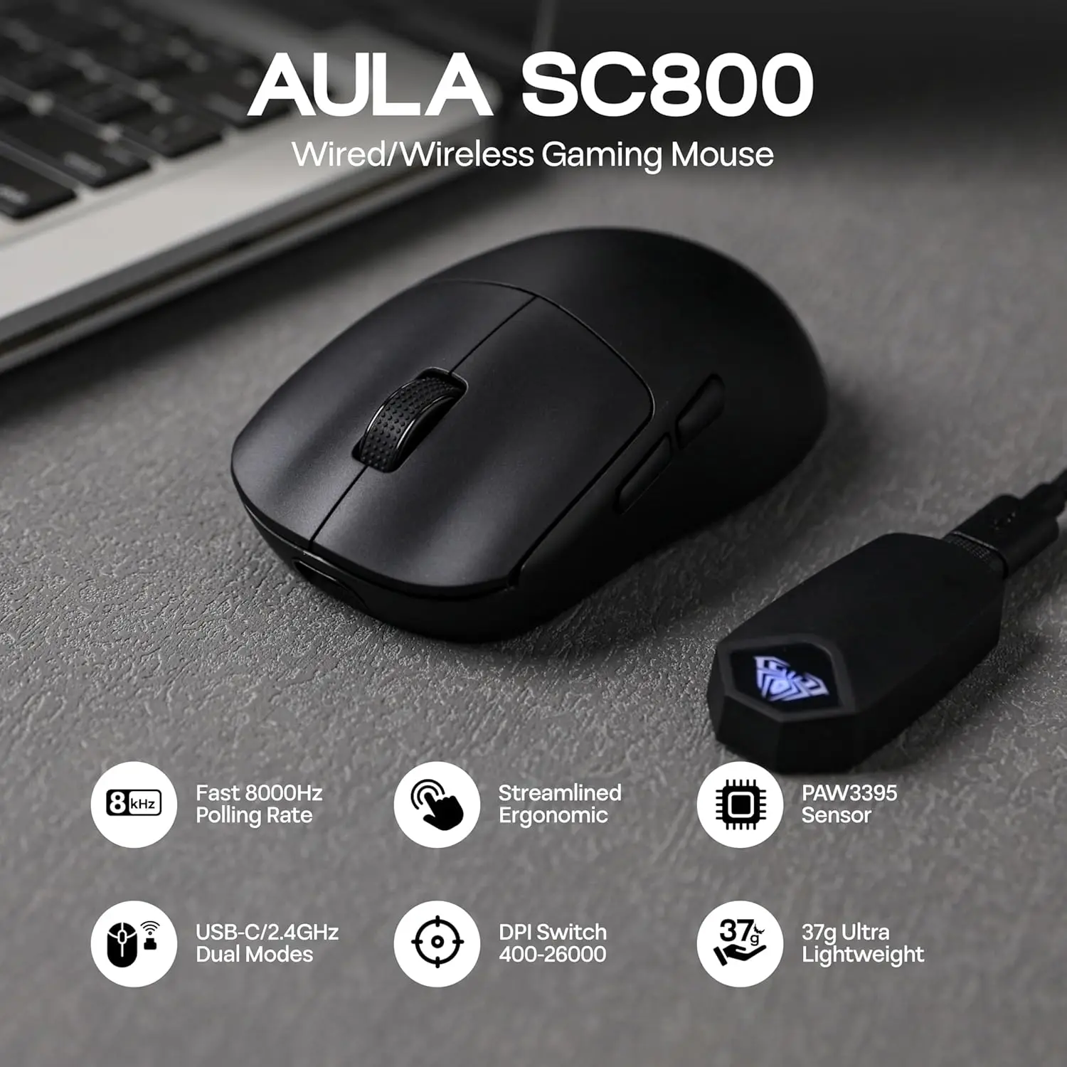 AULA SC800 เมาส์สำหรับเล่นเกม  - Pc Gaming Gigabyte บทวิจารณ์และราคา