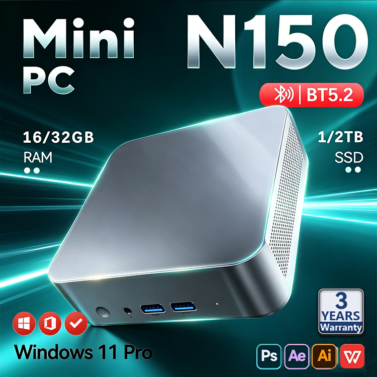 2026 อินเทล N150 มินิพีซีแบบพก - Pc Gaming Ram 32Gb บทวิจารณ์และราคา