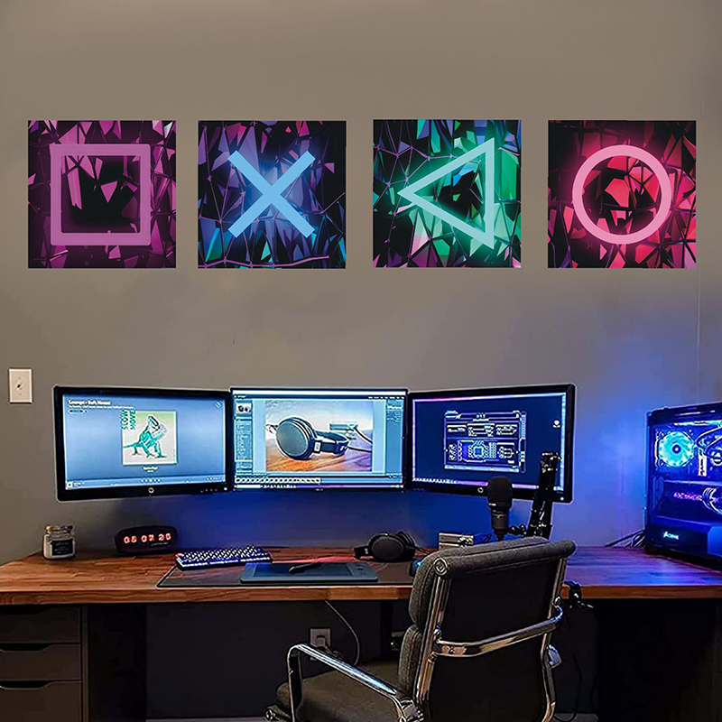 4PCS เด็ก GAMING Room เกมผนังต - Pc Gaming Quotes บทวิจารณ์และราคา