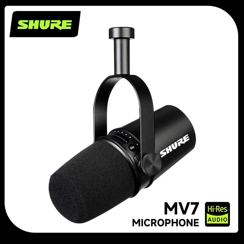 ไมโครโฟนไดนามิก Shure MV7 Hybr - Sound Card Usb บทวิจารณ์และราคา