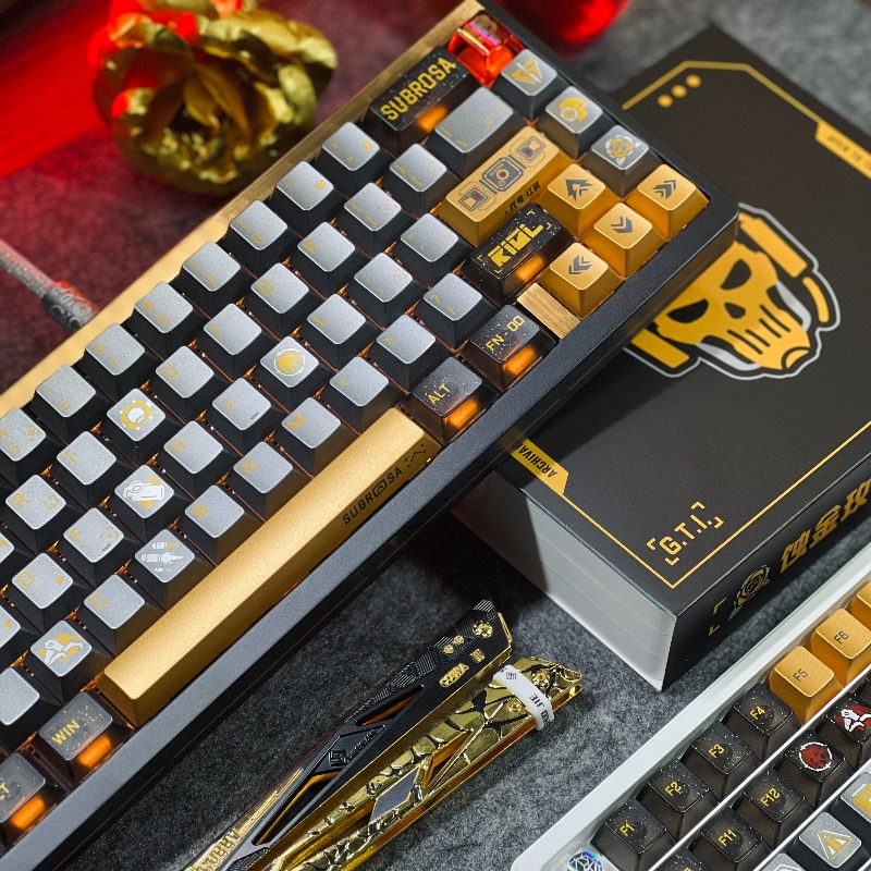 Golden Rose Theme Keycaps ชุด  - Pc Gaming Set บทวิจารณ์และราคา