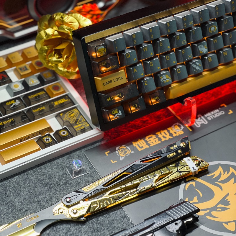 Golden Rose Theme Keycaps ชุด  - Pc Gaming Set บทวิจารณ์และราคา