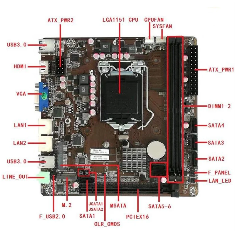 B365 มินิ-ITX เมนบอร์ด LGA 115 - Pc Gaming I3 บทวิจารณ์และราคา