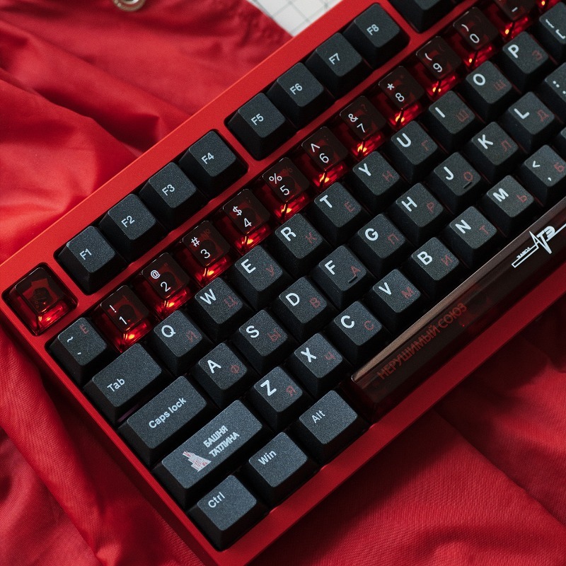 ชุดคีย์แคปธีมสีดำโซเวียต PBT P - Pc Gaming Set บทวิจารณ์และราคา